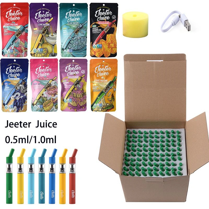 Jeeter Juice Disposable Vape Pen 0.5ML1.0ML Empty Pod Wholesale E Cigarette Vaporizer 350 mAh Rechargeable Battery Live Resin Straw