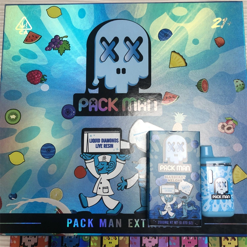 Packman Disposable Vape Pen 2.0ML Empty Pod Wholesale E Cigarette Vaporizer 350 mAh Rechargeable Battery Liquid Diamond
