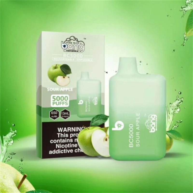 Bang BC 5000 Puffs Wholesale Vape Disposable Electronic Cigarette Puff 5k 13ML Pod Mesh Coil 650mah Rechargeable Battery