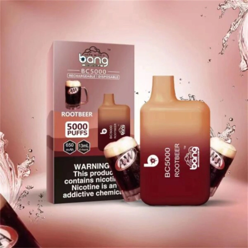 Bang BC 5000 Puffs Wholesale Vape Disposable Electronic Cigarette Puff 5k 13ML Pod Mesh Coil 650mah Rechargeable Battery
