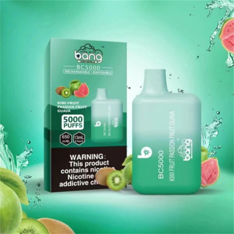 Bang BC 5000 Puffs Wholesale Vape Disposable Electronic Cigarette Puff 5k 13ML Pod Mesh Coil 650mah Rechargeable Battery