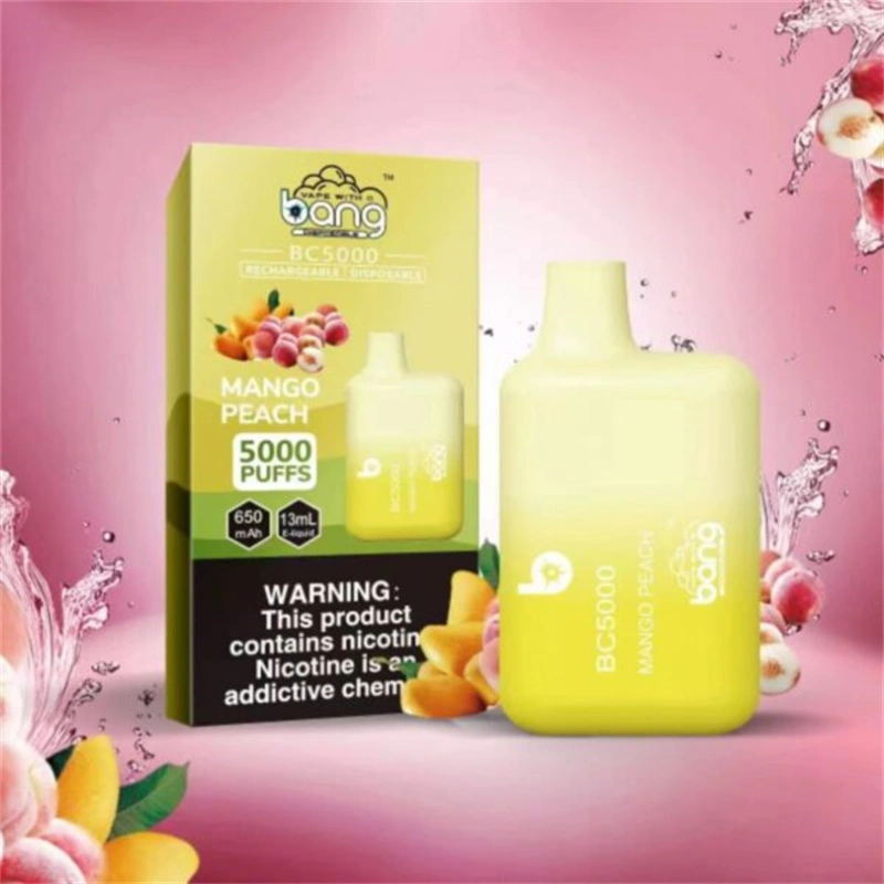 Bang BC 5000 Puffs Wholesale Vape Disposable Electronic Cigarette Puff 5k 13ML Pod Mesh Coil 650mah Rechargeable Battery