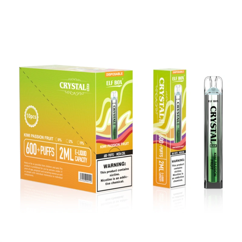 Elf Box Crystal Bar 600 Puffs Wholesale Disposable Vape Pen Electronic Cigarette 2ML Pod Crystal Puff 600 500mah Battery Vaper