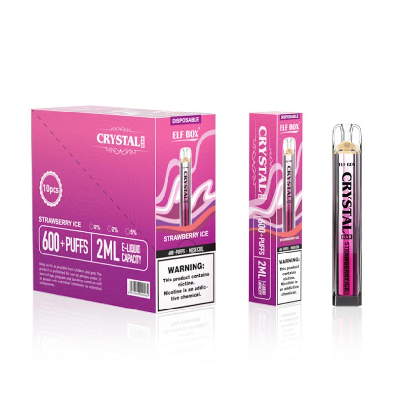 Elf Box Crystal Bar 600 Puffs Disposable Vape Electronic Cigarette Pod Crystal Puff 600