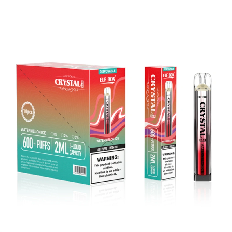 Elf Box Crystal Bar 600 Puffs Disposable Vape Electronic Cigarette Pod Crystal Puff 600