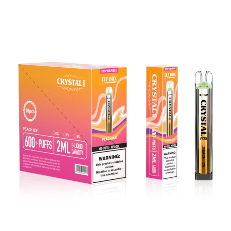 Elf Box Crystal Bar 600 Puffs Disposable Vape Electronic Cigarette Pod Crystal Puff 600