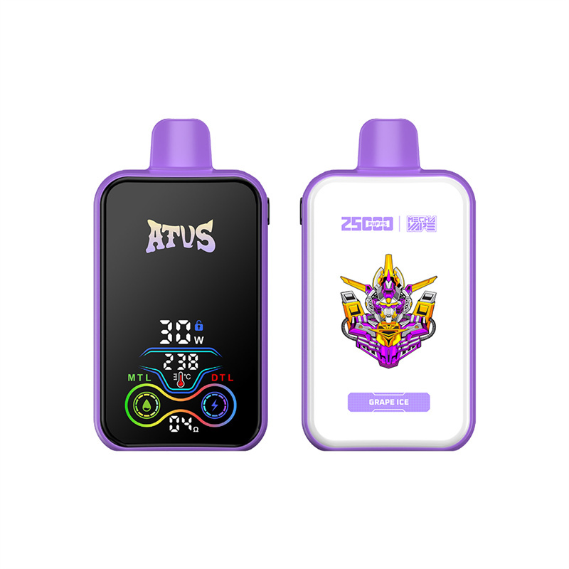 ATVS Warship 25000 Puffs Smart Full Screen Wholesale Disposable Vape Puff 25k Adjustable Airflow Pod