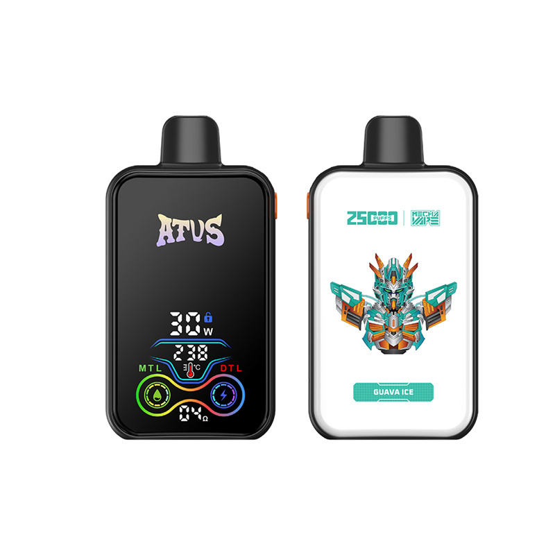 ATVS Warship 25000 Puffs Smart Full Screen Wholesale Disposable Vape Puff 25k Adjustable Airflow Pod