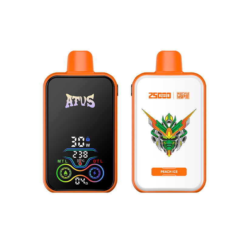 ATVS Warship 25000 Puffs Smart Full Screen Wholesale Disposable Vape Puff 25k Adjustable Airflow Pod
