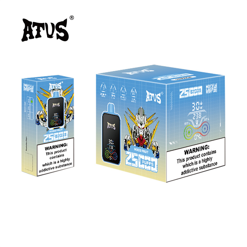 ATVS Warship 25000 Puffs Smart Full Screen Wholesale Disposable Vape Puff 25k Adjustable Airflow Pod