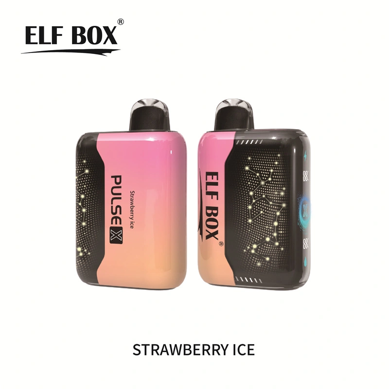 ELF BOX Pulse X 15000 25000 Puffs Disposable E Cigarettes Double Mode Dual Mesh Coil LED Display 0% 2% 3% 5% 18ml Prefilled Pod 650mah Rechargeable Battery Puff 15k 25k Pen