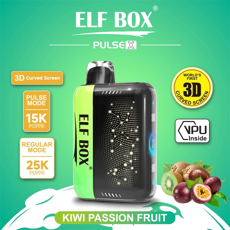 ELF BOX Pulse X 15000 25000 Puffs Disposable E Cigarettes Double Mode Dual Mesh Coil LED Display 0% 2% 3% 5% 18ml Prefilled Pod 650mah Rechargeable Battery Puff 15k 25k Pen