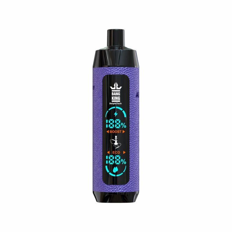 Bang King 25000 Puffs Smart Screen Wholesale Vape Disposable Electronic Cigarette Leather 650mah Rechargeable 0.6ohm Mesh Coil 30ml Pod Vaper Pen