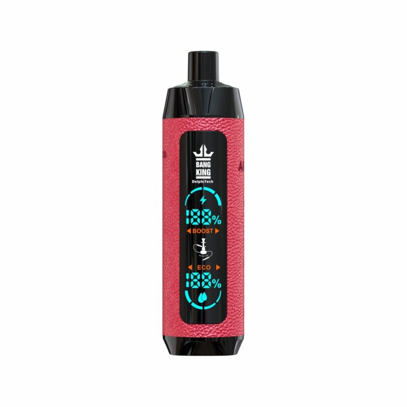 Bang King 25000 Puffs Smart Screen Wholesale Vape Disposable Electronic Cigarette Leather 650mah Rechargeable 0.6ohm Mesh Coil 30ml Pod Vaper Pen