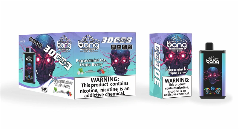 Bang 30000 Puffs Pro Big Screen Double Flavors Wholesale Vape Disposable Electronic Cigarette 550mah Rechargeable 1.0ohm Mesh Coil 36ml Pod Pen