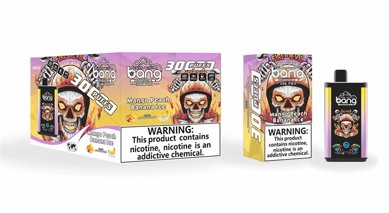 Bang 30000 Puffs Pro Big Screen Double Flavors Wholesale Vape Disposable Electronic Cigarette 550mah Rechargeable 1.0ohm Mesh Coil 36ml Pod Pen