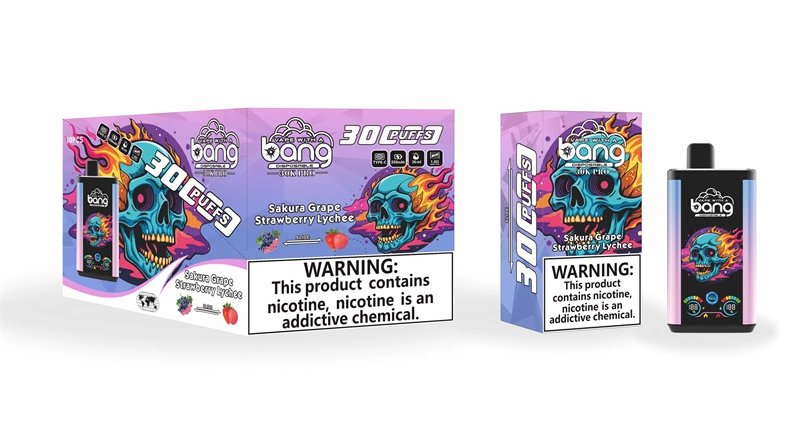 Bang 30000 Puffs Pro Big Screen Double Flavors Wholesale Vape Disposable Electronic Cigarette 550mah Rechargeable 1.0ohm Mesh Coil 36ml Pod Pen