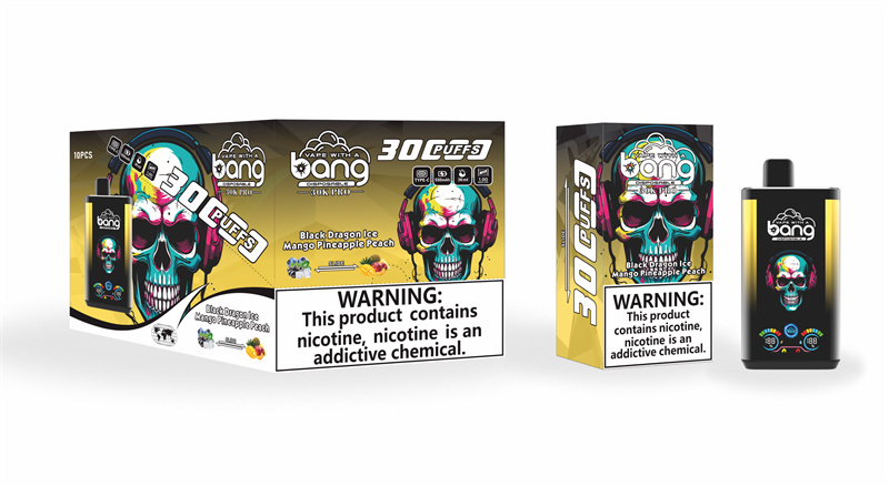 Bang 30000 Puffs Pro Big Screen Double Flavors Wholesale Vape Disposable Electronic Cigarette 550mah Rechargeable 1.0ohm Mesh Coil 36ml Pod Pen