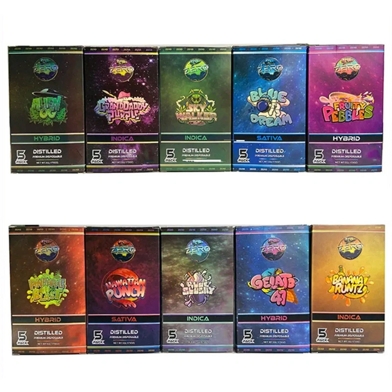 Zero Disposable Vape Pen 1.0ML Empty Pod Wholesale E Cigarette Vaporizer 300 mAh Rechargeable Battery Packaging