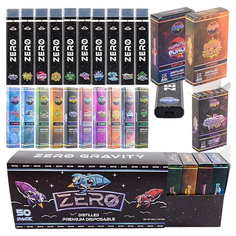 Zero Disposable Vape Pen 1.0ML Empty Pod Wholesale E Cigarette Vaporizer 300 mAh Rechargeable Battery Packaging