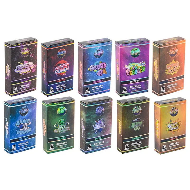 Zero Disposable Vape Pen 1.0ML Empty Pod Wholesale E Cigarette Vaporizer 300 mAh Rechargeable Battery Packaging