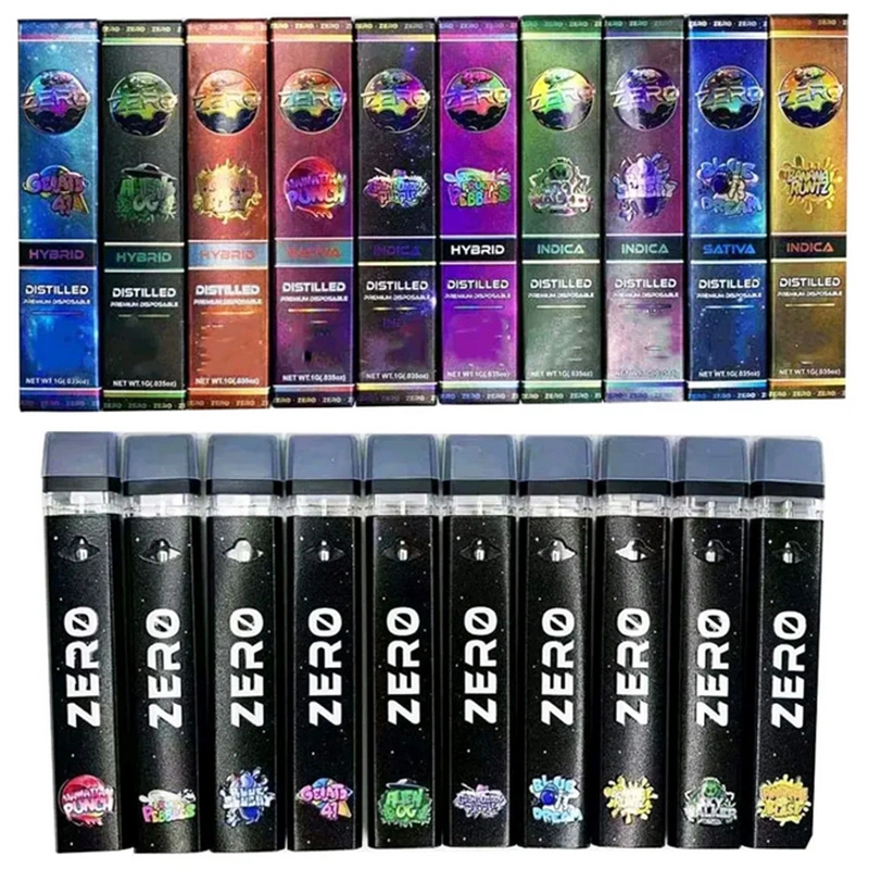 Zero Disposable Vape Pen 1.0ML Empty Pod Wholesale E Cigarette Vaporizer 300 mAh Rechargeable Battery Packaging
