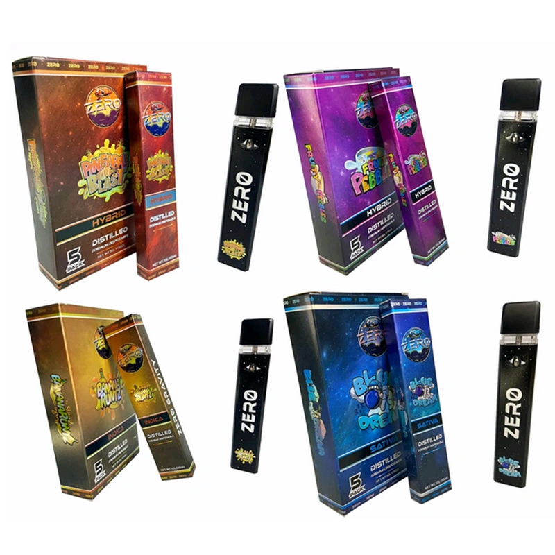Zero Disposable Vape Pen 1.0ML Empty Pod Wholesale E Cigarette Vaporizer 300 mAh Rechargeable Battery Packaging