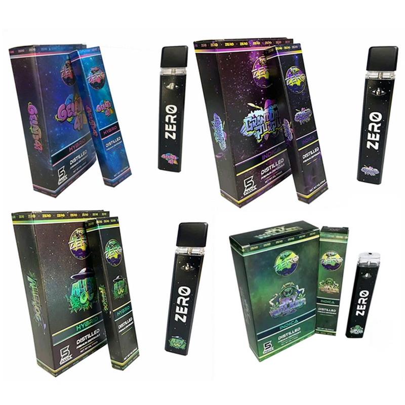 Zero Disposable Vape Pen 1.0ML Empty Pod Wholesale E Cigarette Vaporizer 300 mAh Rechargeable Battery Packaging