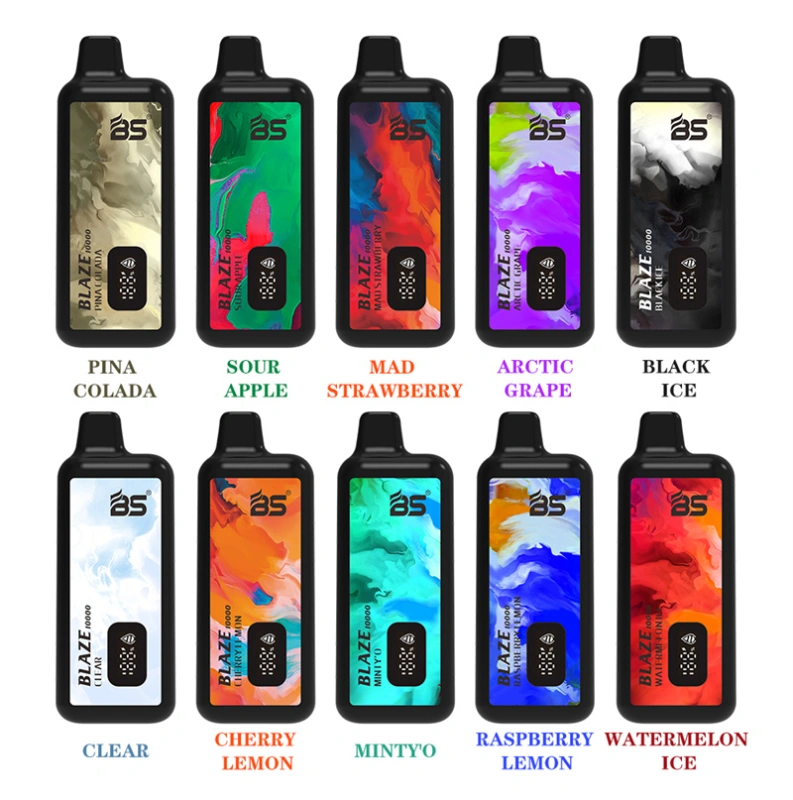 Breze BS Blaze 10000 Puffs LED Digital Screen Wholesale Vape Disposable Electronic Cigarettes Puff 10k 18ML Pod Mesh Coil 650mah Rechargeable Battery Vaper