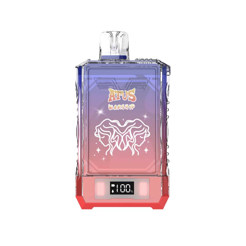 ATVS Warship 18000 Puffs Smart Screen Wholesale Vape Disposable Electronic Cigarette 25ML Dual Mesh Coil Pod Puff 18k Adjustable Airflow 750mah Battery Vaper Pen