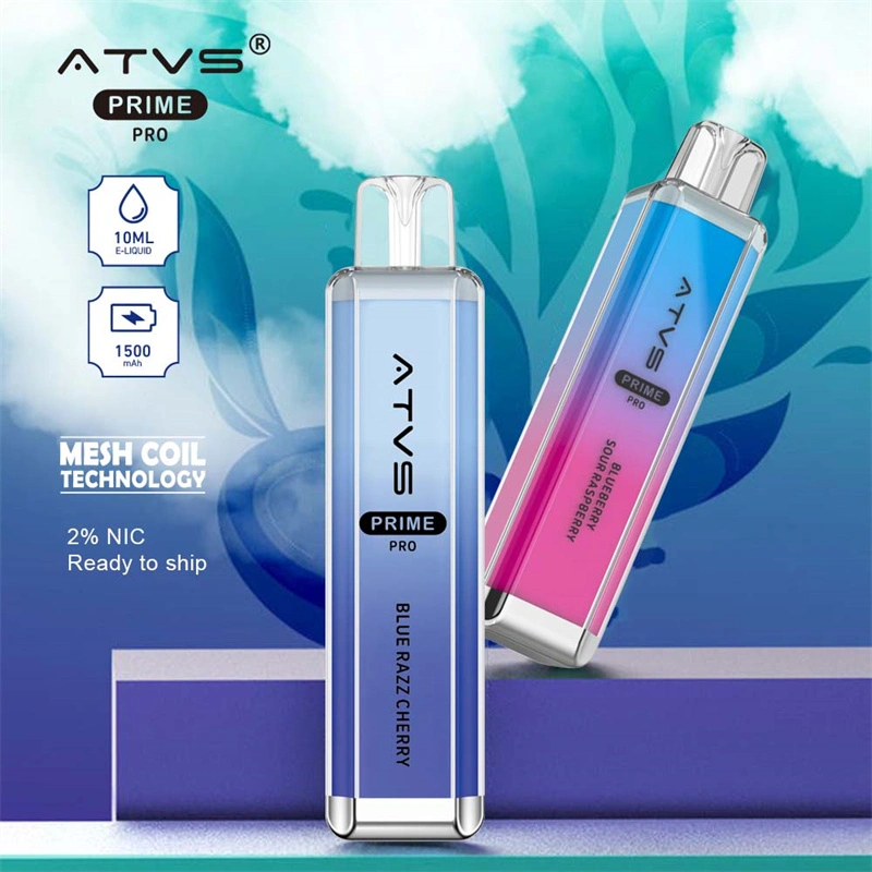 ATVS Prime Pro 4000 Puffs Wholesale Vape Disposable Electronic Cigarette 10ML Mesh Coil Pod Puff 4k 1500mah Battery Crystal Vaper Pen