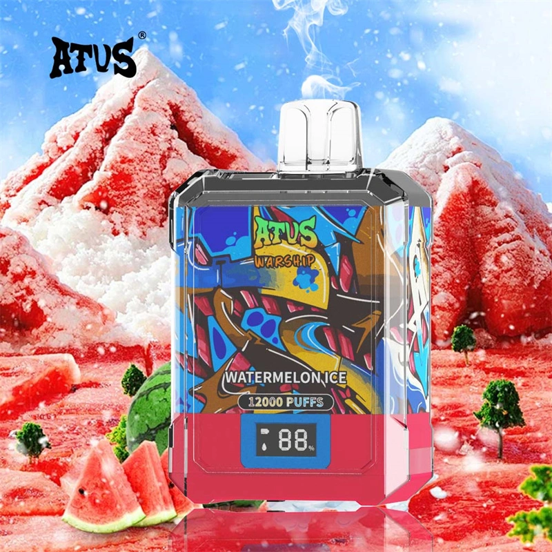 ATVS Warship 12000 Puffs Smart Screen Wholesale Disposable Vape Pod Puff 12k Adjustable Airflow