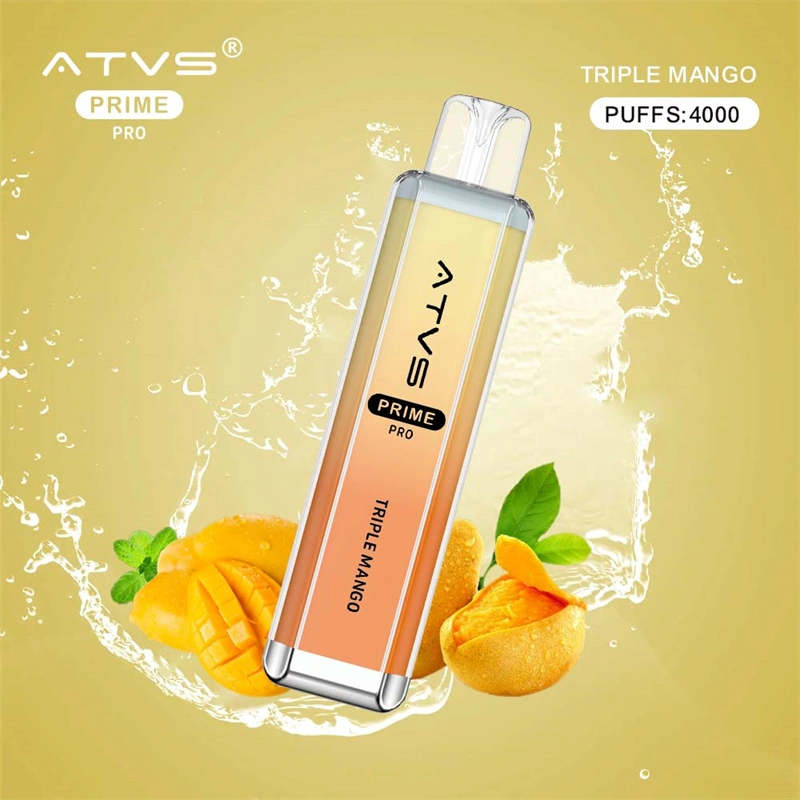 ATVS Prime Pro 4000 Puffs Wholesale Vape Disposable Electronic Cigarette 10ML Mesh Coil Pod Puff 4k 1500mah Battery Crystal Vaper Pen