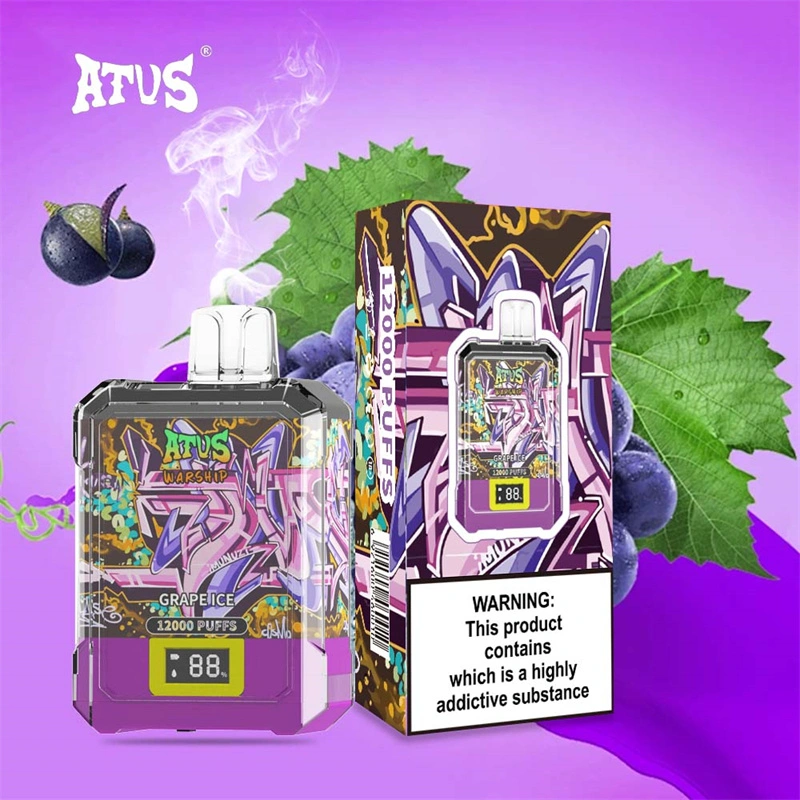 ATVS Warship 12000 Puffs Smart Screen Wholesale Disposable Vape Pod Puff 12k Adjustable Airflow