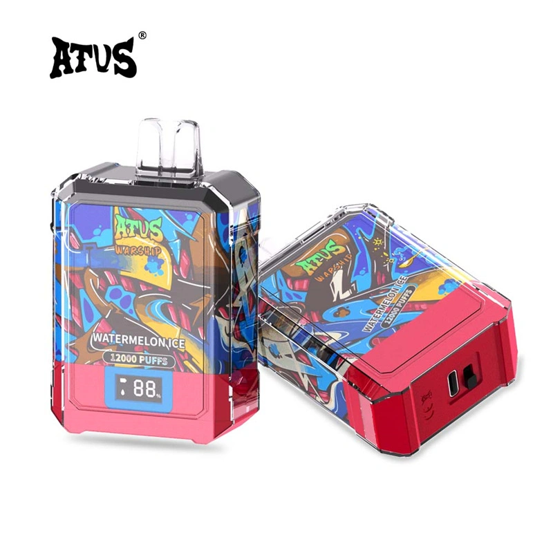 ATVS Warship 12000 Puffs Smart Screen Wholesale Disposable Vape Pod Puff 12k Adjustable Airflow