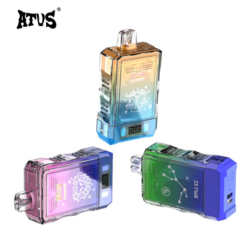 ATVS Warship 18000 Puffs Smart Screen Wholesale Vape Disposable Electronic Cigarette 25ML Dual Mesh Coil Pod Puff 18k Adjustable Airflow 750mah Battery Vaper Pen