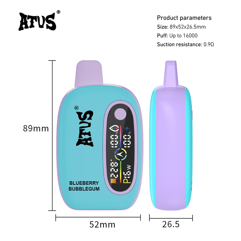ATVS Warship 16000 Puffs Smart Screen Wholesale Disposable Vape Pod Puff 16k Adjustable Airflow