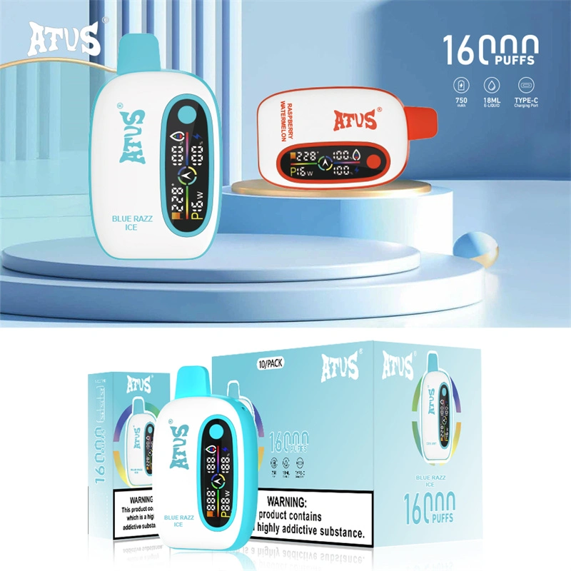 ATVS Warship 16000 Puffs Smart Screen Wholesale Disposable Vape Pod Puff 16k Adjustable Airflow