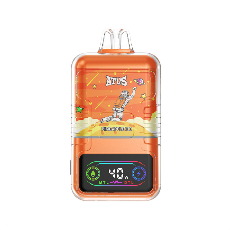 ATVS Warship 30000 Puffs Smart Screen Wholesale Vape Disposable Electronic Cigarette 30ML Dual Mesh Coil Pod Puff 30k Adjustable Airflow 1000mah Battery Vaper Shisha Flavors Pen