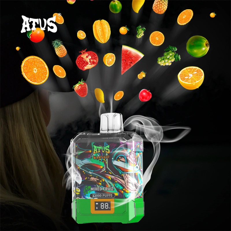 ATVS Warship 12000 Puffs Smart Screen Wholesale Disposable Vape Pod Puff 12k Adjustable Airflow