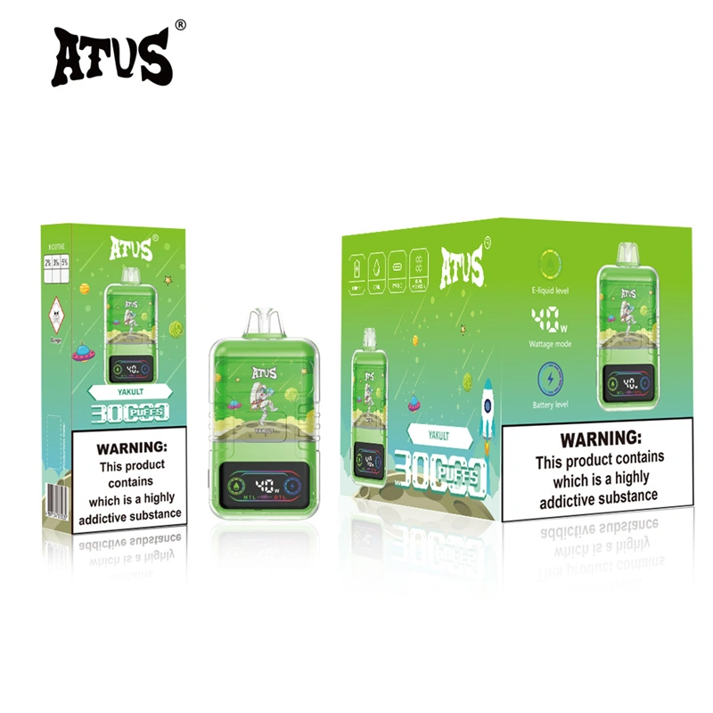 ATVS 30000 Puffs Smart Screen Wholesale Vape Disposable Electronic Cigarette 30ML Dual Mesh Coil Pod Puff 25k Adjustable Airflow 1000mah Battery Vaper Shisha Flavors Pen