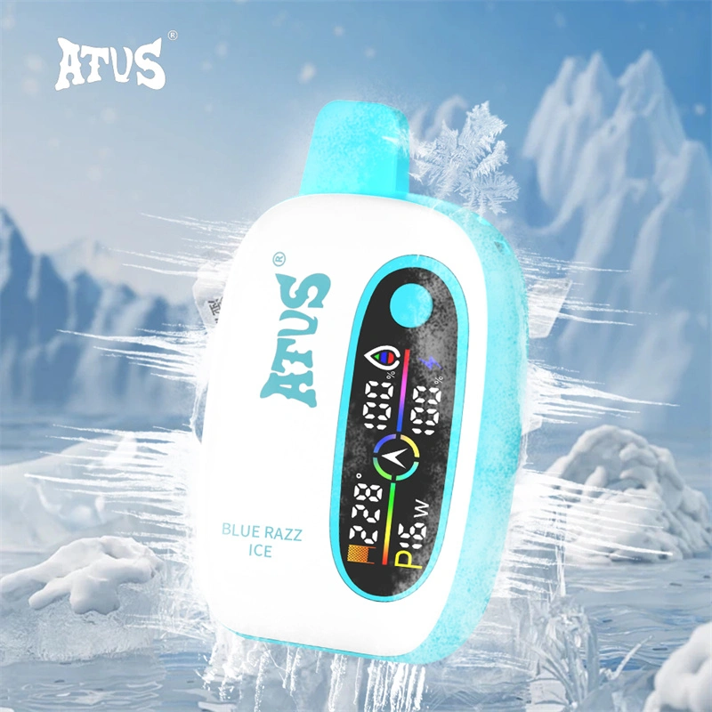 ATVS 16000 Puffs Smart Screen Wholesale Vape Disposable Electronic Cigarette 18ML Dual Mesh Coil Pod Puff 16k Adjustable Airflow 750mah Battery Vaper Pen