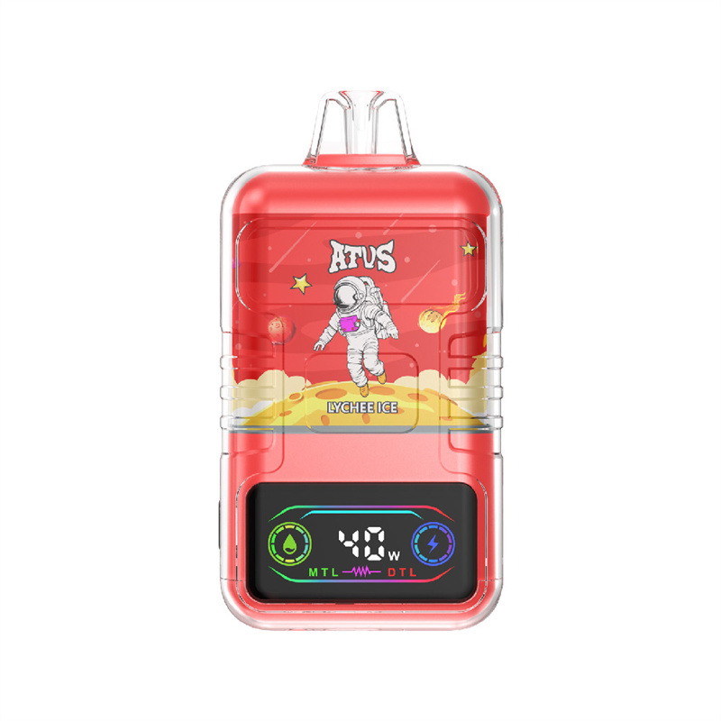 ATVS Warship 30000 Puffs Smart Screen Wholesale Vape Disposable Electronic Cigarette 30ML Dual Mesh Coil Pod Puff 30k Adjustable Airflow 1000mah Battery Vaper Shisha Flavors Pen