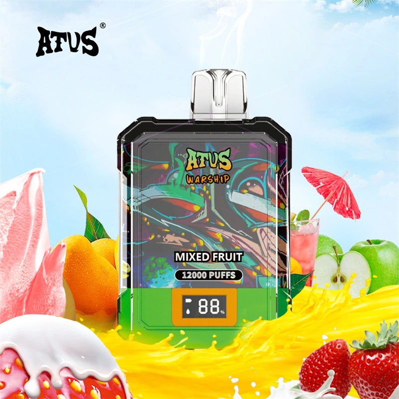 ATVS Warship 12000 Puffs Smart Screen Wholesale Disposable Vape Pod Puff 12k Adjustable Airflow