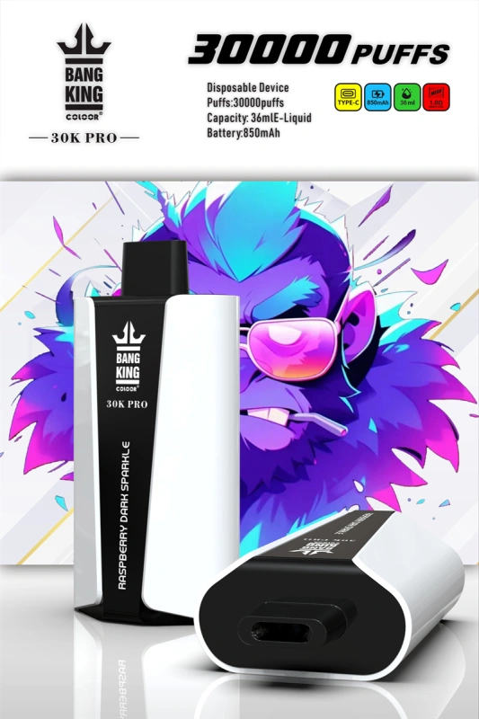 Bang King 30000 Pro Puffs Wholesale Vape Disposable Electronic Cigarette 850mah Rechargeable 1.0ohm Mesh Coil 36ml Pod Vaper