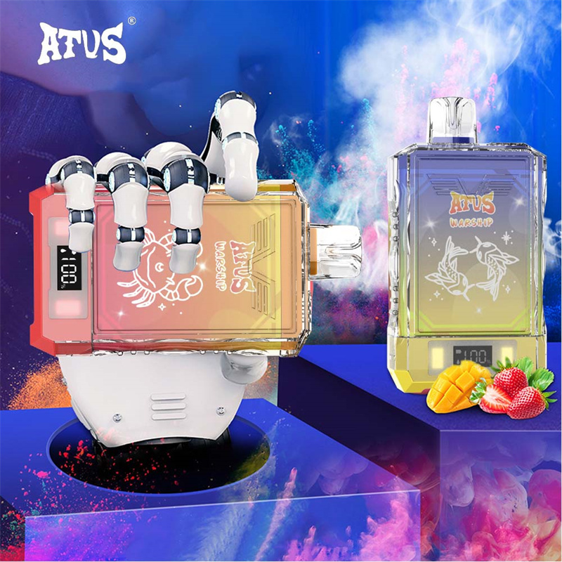 ATVS 18000 Puffs Smart Screen Wholesale Vape Disposable Electronic Cigarette 25ML Dual Mesh Coil Pod Puff 25k Adjustable Airflow 750mah Battery Vaper Pen