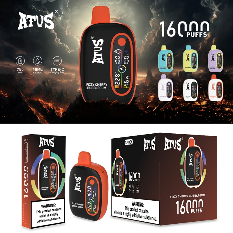 ATVS Warship 16000 Puffs Smart Screen Wholesale Disposable Vape Pod Puff 16k Adjustable Airflow