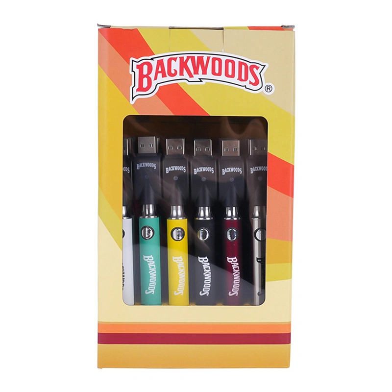Backwoods Battery 30Pcs Display Box 900mAh Variable Voltage Preheat Batteries Vape Pen Fit 510 Thread Cartridges