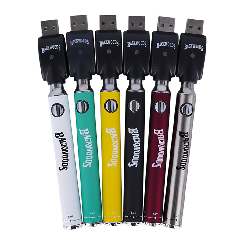Backwoods Battery 30Pcs Display Box 900mAh Variable Voltage Preheat Batteries Vape Pen Fit 510 Thread Cartridges
