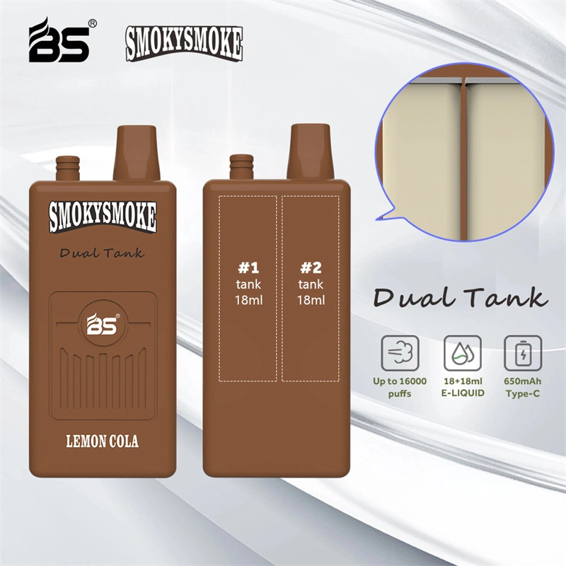 Breze Stiik BS Smoky Smoke 16000 Puffs Disposable Vape Wholesale Electronic Cigarettes Puff 16k 14ml Mesh Coil Pod 850mah Rechargeable Air-adjustable 26 Flavors Available Pen